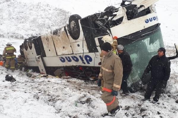 В Тамбовской области произошло смертельное ДТП с двумя автобусами