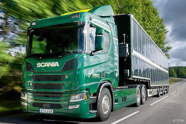 Scania тестирует полуприцеп, покрытый солнечными батареями