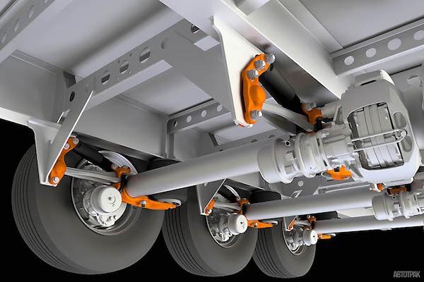 D-TEC тестирует новую пневмоподвеску полуприцепа