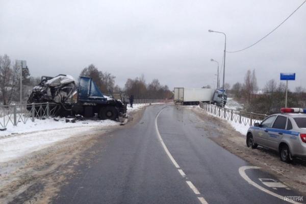 Водитель белорусской фуры погиб в ДТП на трассе Р-23 в Псковской области