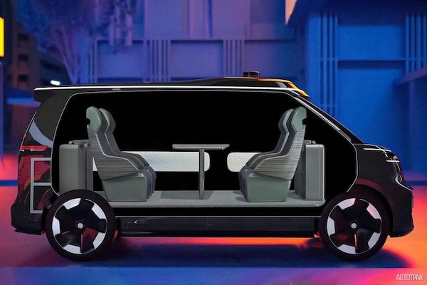 Volkswagen показал будущие беспилотники на базе электрического минивэна I.D. Buzz.
