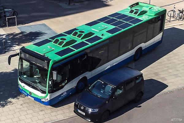 Солнечные панели для дизельных автобусов