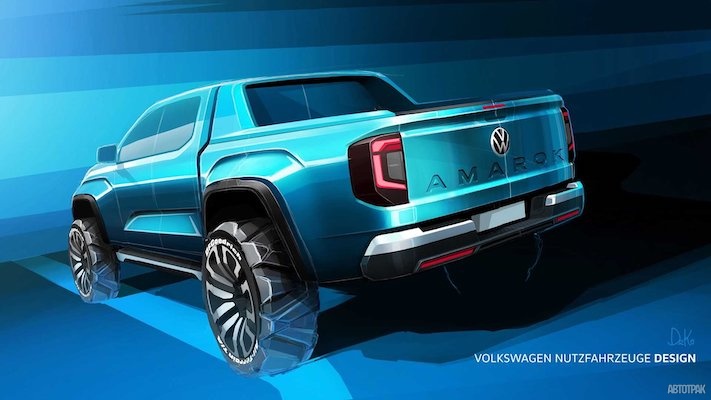 Volkswagen Amarok показали и сзади