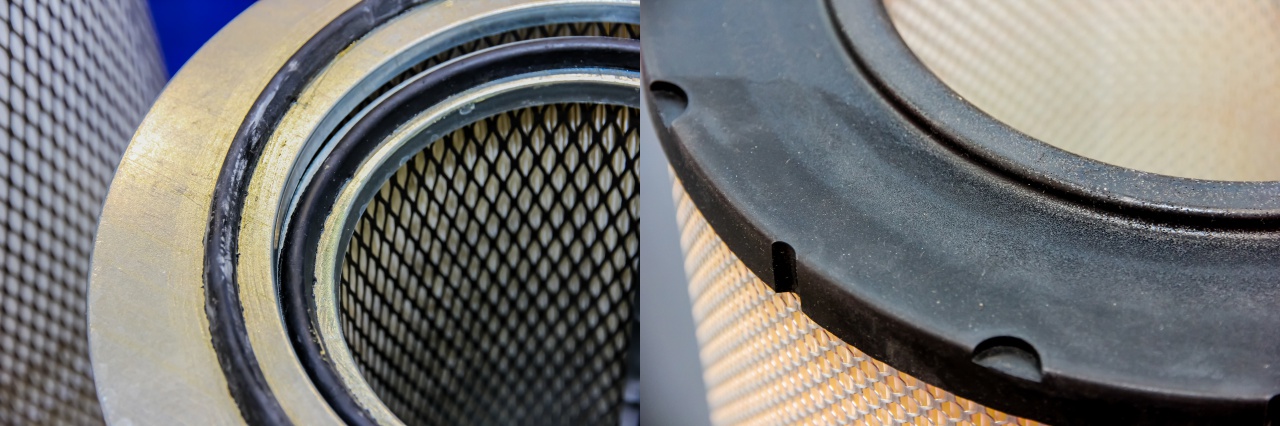 В зависимости от конструкции фильтра, его особенности посадки в корпусе уплотнения могут быть выполнены как из полиуретановых «блинов», так и из тонких резиновых колец
