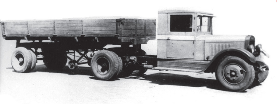 Седельный тягач ЗИС-10 с полуприцепом НАТИ, 1934-1940 гг.